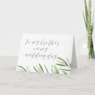 Remerciements Carte pour mon frère le jour de mon mariage