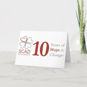 Remerciements carte pour notes de 10 ans