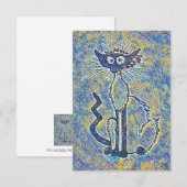 Remerciements Carte pour notes de chat effilé (Devant / Derrière)