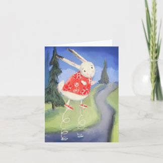 Remerciements Carte pour notes d'ingéniosité de lapin