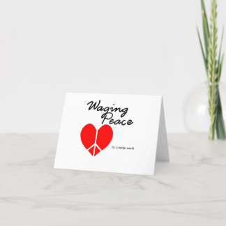 Remerciements Carte pour notes du coeur de la paix
