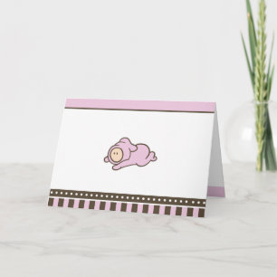 Remerciements Carte pour notes rose et Brown de Cutietoots de