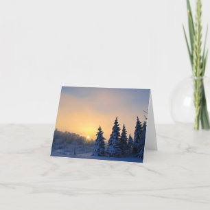 Remerciements Carte pour notes vierge de la scène d'hiver