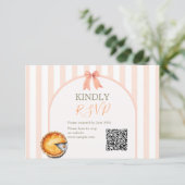 Remerciements Carte QR de réponse pour anniversaire à carreaux o (Debout devant)