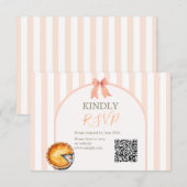 Remerciements Carte QR de réponse pour anniversaire à carreaux o (Devant / Derrière)