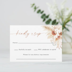 Remerciements Carte RSVP Boho Wedding Carte de réponse 3,5 x 5