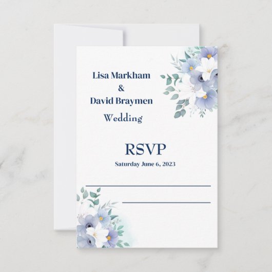Remerciements Carte RSVP de mariage (Devant)