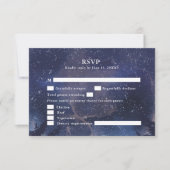 Remerciements Carte RSVP de mariage de nuit Starry (Devant)