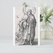 Remerciements Carte Sainte de dévotion avec gravure de Saint Jud (Debout devant)