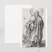Remerciements Carte Sainte de dévotion avec gravure de Saint Jud (Devant / Derrière)
