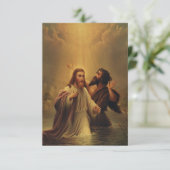 Remerciements Carte Sainte de dévotion pour le baptême de Jésus (Debout devant)