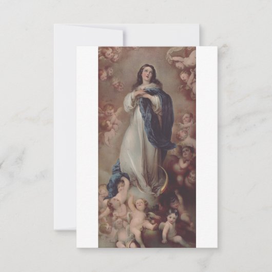 Remerciements Carte Sainte de l'Immaculée Conception | Ave Maria (Devant)