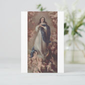 Remerciements Carte Sainte de l'Immaculée Conception | Ave Maria (Debout devant)