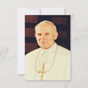 Remerciements Carte Sainte de Saint Jean-Paul II Apôtre de la Mi