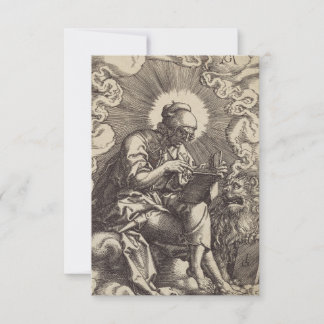 Remerciements Carte Sainte de Saint Marc et du Lion Gravure