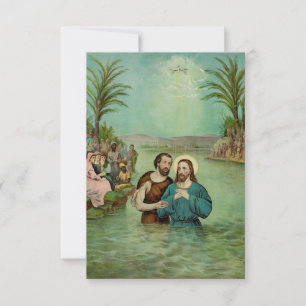 Remerciements Carte Sainte du Baptême de Jésus Foi Art