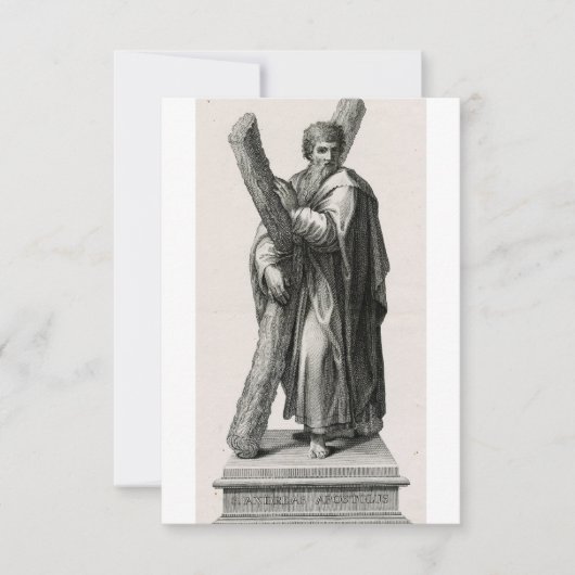 Remerciements Carte Sainte Image dévotionnelle de Saint André Ap (Devant)