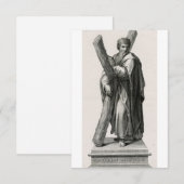 Remerciements Carte Sainte Image dévotionnelle de Saint André Ap (Devant / Derrière)