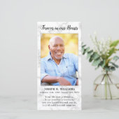 Remerciements Carte Signet de prière commémorative de funéraille (Debout devant)