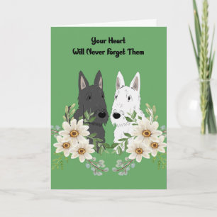Remerciements Carte Sympathy pour animaux de compagnie Black and