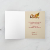 Remerciements Carte Thanksgiving floral (Intérieur)