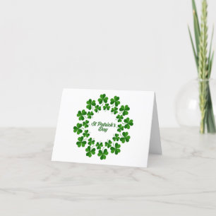 Remerciements Carte Vacances Cercle De Shamrock