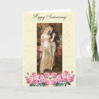 Remerciements Carte vintage de style victorien Mariage Anniversa