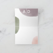 Remerciements Cercles d'aquarelle mariage, Rose Carte de remerci (Intérieur)