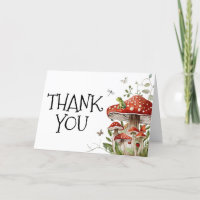 Champignons Whimsical Champignons Carte de remerci