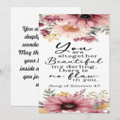 Remerciements Chanson De Salomon 4:7 Carte De Promotion (Devant / Derrière)