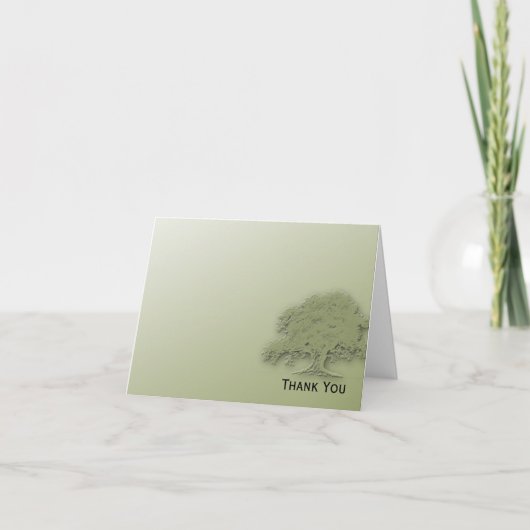 Remerciements Chêne géant sur la carte de billet vert (Devant)