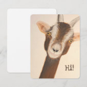 Remerciements Chèvre disant "salut" Carte de note (Devant / Derrière)