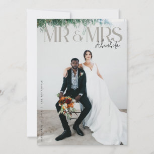 Remerciements Chic Editorial Photo Mariage Carte de remerciement
