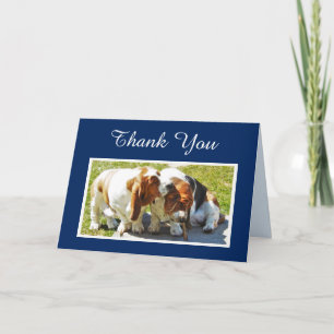 Remerciements Chiens de basset de la carte w/Cute de "Merci"
