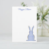 Remerciements Chinoiserie Aquarelle Chic Bunny Carte de remercie (Debout devant)