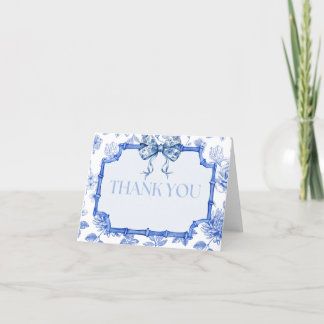 Remerciements Chinoiserie classique Bow chic Carte de remercieme
