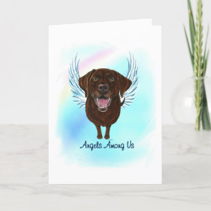 Remerciements Chocolat Lab Angel Chien Pet Perdre carte de sympa