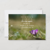 Remerciements Christ Rose de nouveau carte Crocus (Devant)