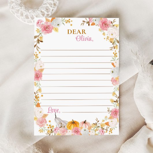 Remerciements Citrouille d'automne Carte de message de note de t