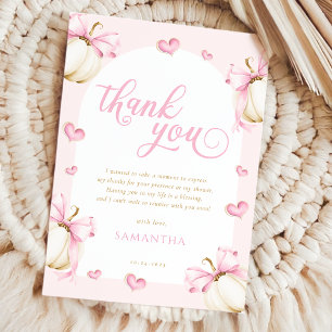 Remerciements Citrouilles et vaches Baby shower Carte de remerci