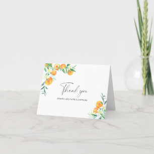 Remerciements Citrus - Carte de remerciement de mariage