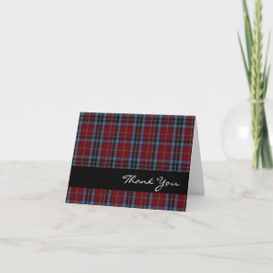 Remerciements Clan élégant MacTavish Tartan Plaid Carte de remer
