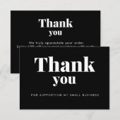 Remerciements Code de réduction pour le logo de carte de remerci (Devant / Derrière)