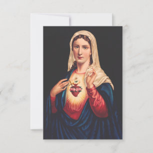 Remerciements Cœur Immaculé de Marie Carte Sainte Ave Maria