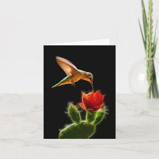 Remerciements "Colibri avec Fleur" carte de toutes les occasions