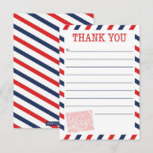 Remerciements Collection rouge de service postal de carte de (Devant / Derrière)