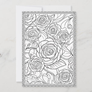 Remerciements Colorez votre propre carte de voeux florale élégan