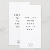 Remerciements COMMANDE D'IMPRESSION Carte verticale de 4 x 8 pou (Devant / Derrière)