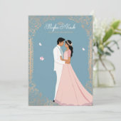 Remerciements conception de carte de mariage, simple et élégant, (Debout devant)