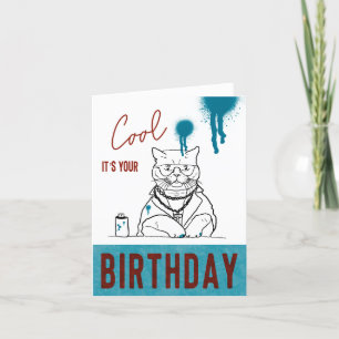Remerciements Cool C'est votre carte de chat d'anniversaire
